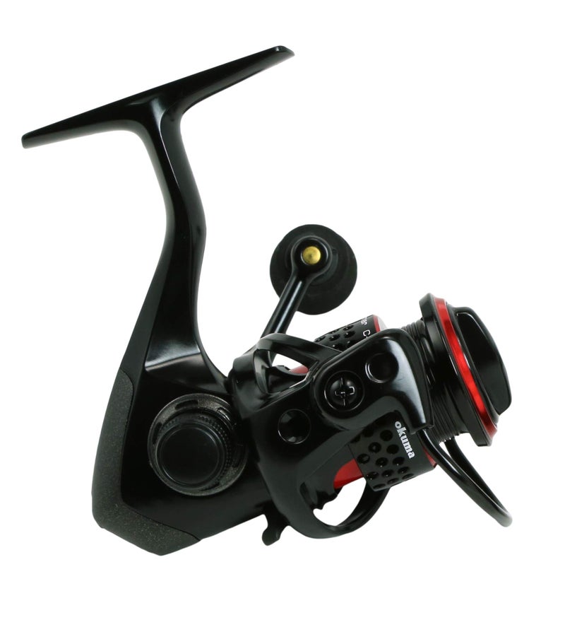 okuma Ceymar Lightweight Spinning Reel- C-40 ,Black/Red - Image 3